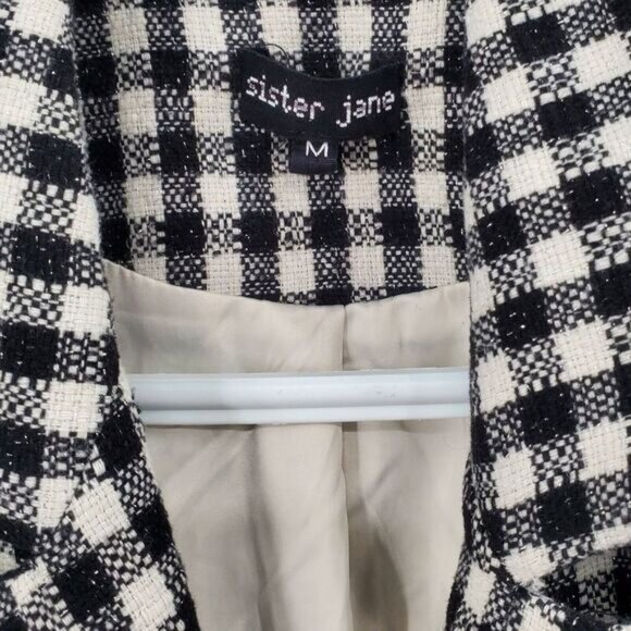 Women's Sister Jane Check Jacket Size Medium - Picture 4 of 5